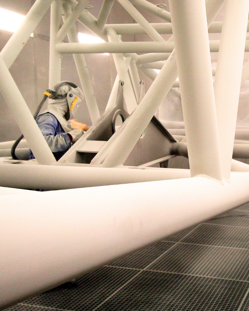 SLF-Anlagentechnik für die Oberflächenbearbeitung von Stahlbaukomponenten